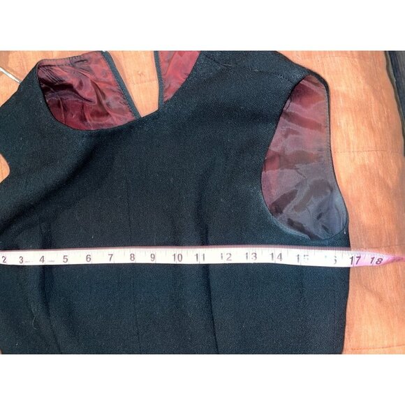 Lillie Rubin Vintage Black Sleeveless  Flared Mini Dress Women's Size M - Picture 6 of 8